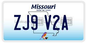 ZJ9V2A  license plate in MO
