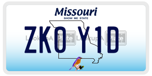 ZK0Y1D  license plate in MO