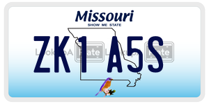 ZK1A5S  license plate in MO