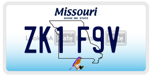 ZK1F9V  license plate in MO