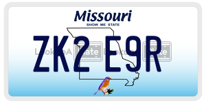 ZK2E9R  license plate in MO