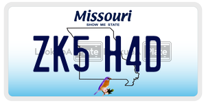 ZK5H4D license plate in Missouri