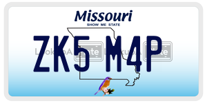 ZK5M4P  license plate in MO
