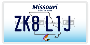 ZK8L1J  license plate in MO