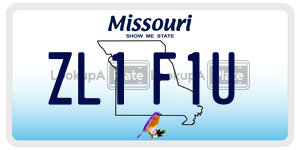 ZL1F1U  license plate in MO