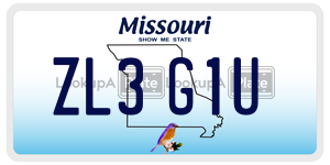 ZL3G1U  license plate in MO
