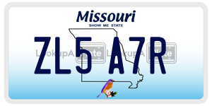 ZL5A7R  license plate in MO