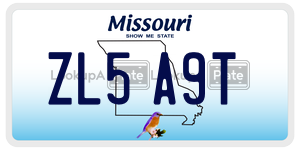 ZL5A9T  license plate in MO