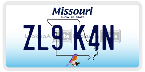 ZL9K4N  license plate in MO