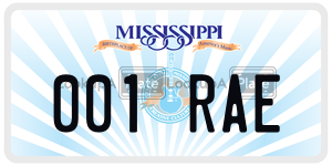001RAE  license plate in MS