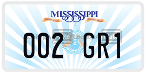 002GR1  license plate in MS