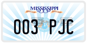 003PJC  license plate in MS