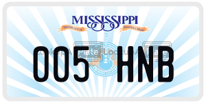 005HNB  license plate in MS