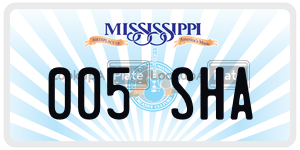 005SHA  license plate in MS