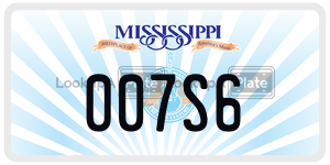 007S6  license plate in MS