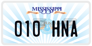 010HNA  license plate in MS