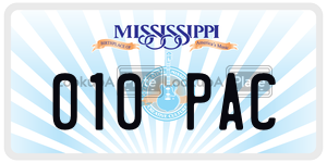 010PAC  license plate in MS