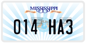014HA3  license plate in MS
