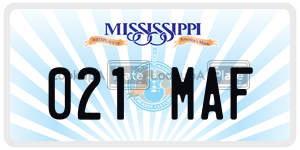 021MAF  license plate in MS