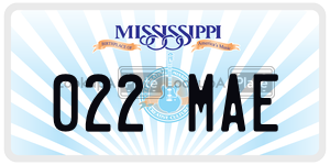 022MAE  license plate in MS