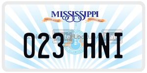 023HNI  license plate in MS