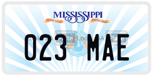 023MAE  license plate in MS