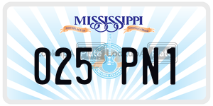 025PN1  license plate in MS