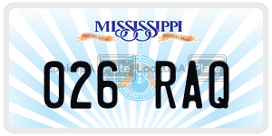 026RAQ  license plate in MS