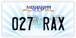 027RAX  license plate in MS