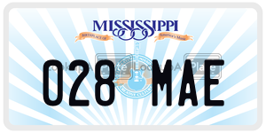 028MAE  license plate in MS