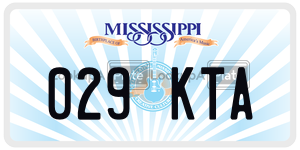 029KTA  license plate in MS