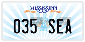 035SEA  license plate in MS