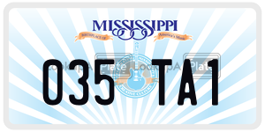 035TA1  license plate in MS