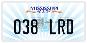 038LRD  license plate in MS