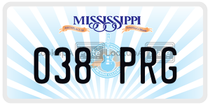 038PRG  license plate in MS