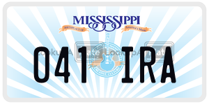 041IRA  license plate in MS