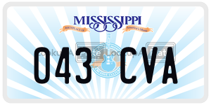043CVA  license plate in MS