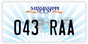 043RAA  license plate in MS