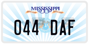044DAF  license plate in MS