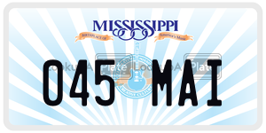 045MAI  license plate in MS