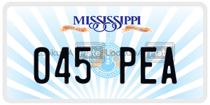 045PEA  license plate in MS
