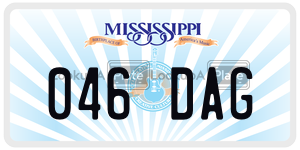 046DAG  license plate in MS