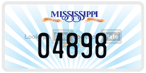 04898  license plate in MS