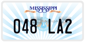 048LA2  license plate in MS