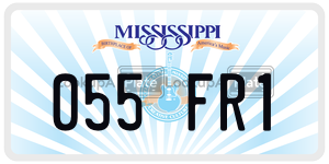 055FR1  license plate in MS