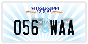 056WAA  license plate in MS