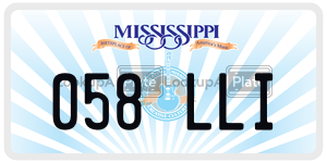 058LLI  license plate in MS