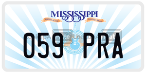 059PRA  license plate in MS