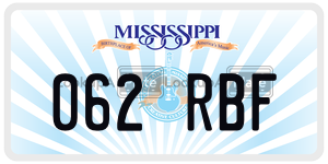 062RBF  license plate in MS