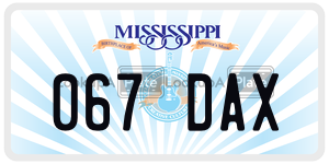 067DAX  license plate in MS